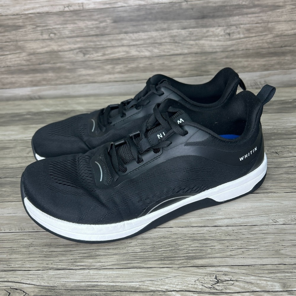 WHITIN Wide Minimalist Barefoot Sneakers Size EU41 US 9.5 Zero Drop‎ White Black